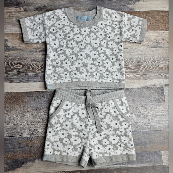 Barefoot Dreams Other - Barefoot Dreams CozyChic Ultra Lite Size 2/3T Shirt Shorts Set